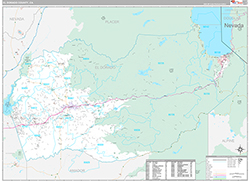 El Dorado County Wall Map Premium Style 2026